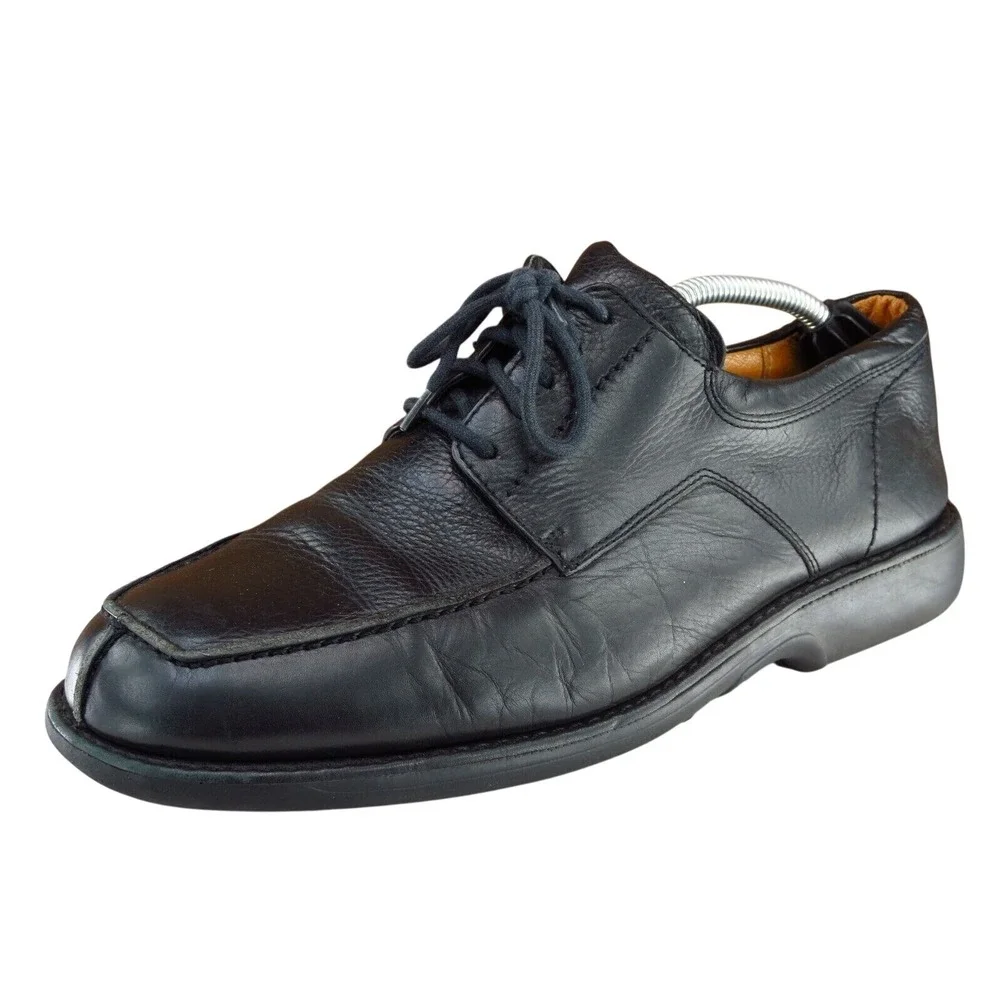 Clarks Travel Soft Shoes Sz 11.5 M Black Derby Oxfords Leather‎ Men 34645